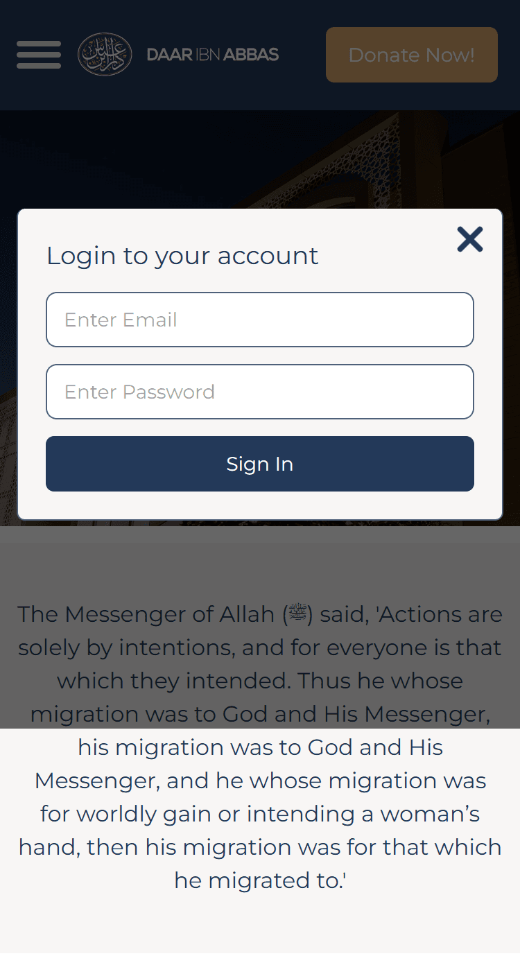 Mobile Login Experience
