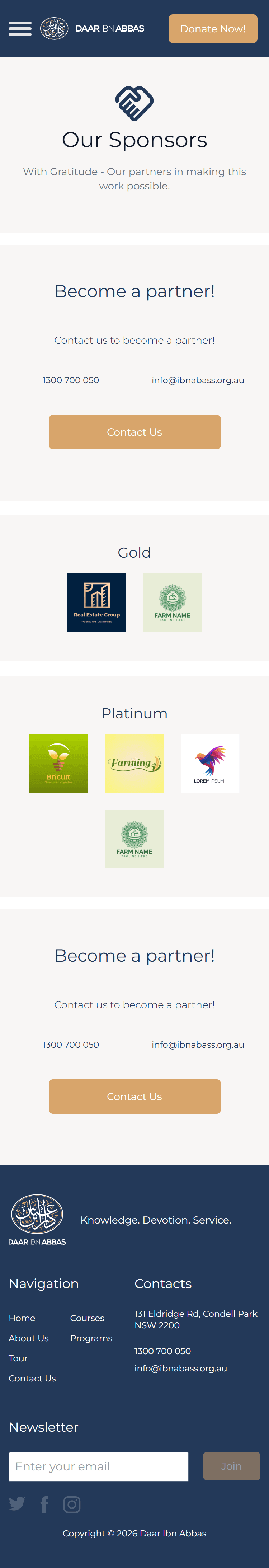 Mobile Sponsors Experience